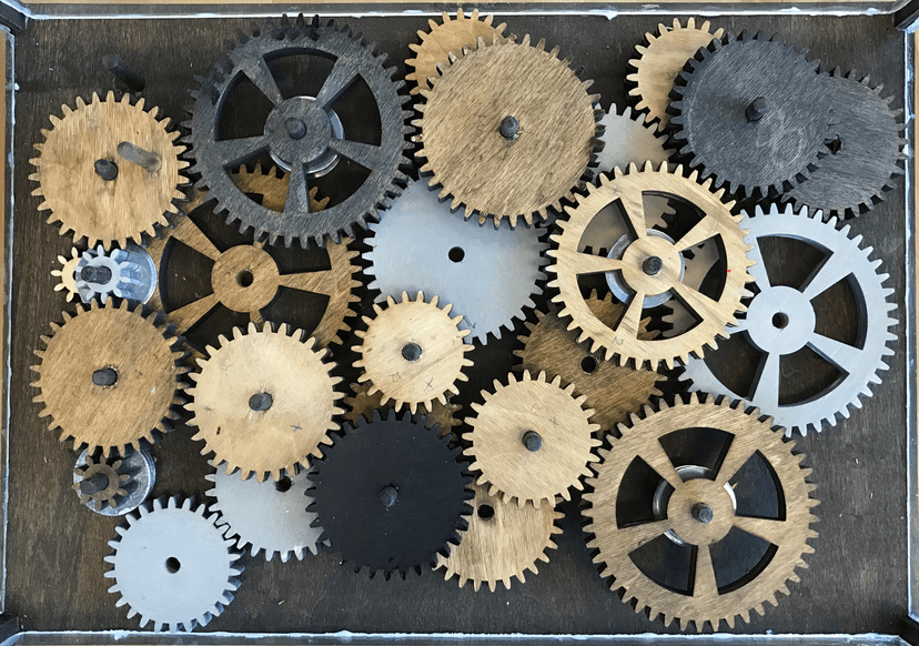 Laser cut wooden gears