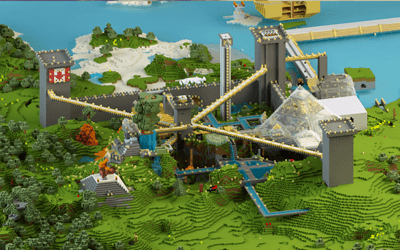 Minecraft server environment render